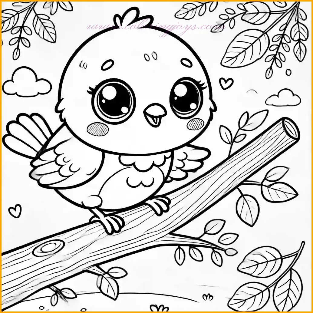 11+ Cute Bird Coloring Pages for Kids – Adorable & Easy-to-Color Bird Illustrations