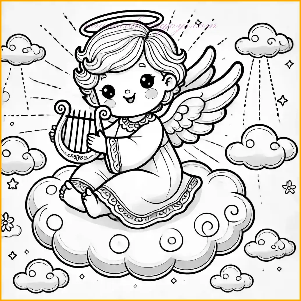 Angel Coloring Pages – Free Printable Angel Designs for Kids to Color