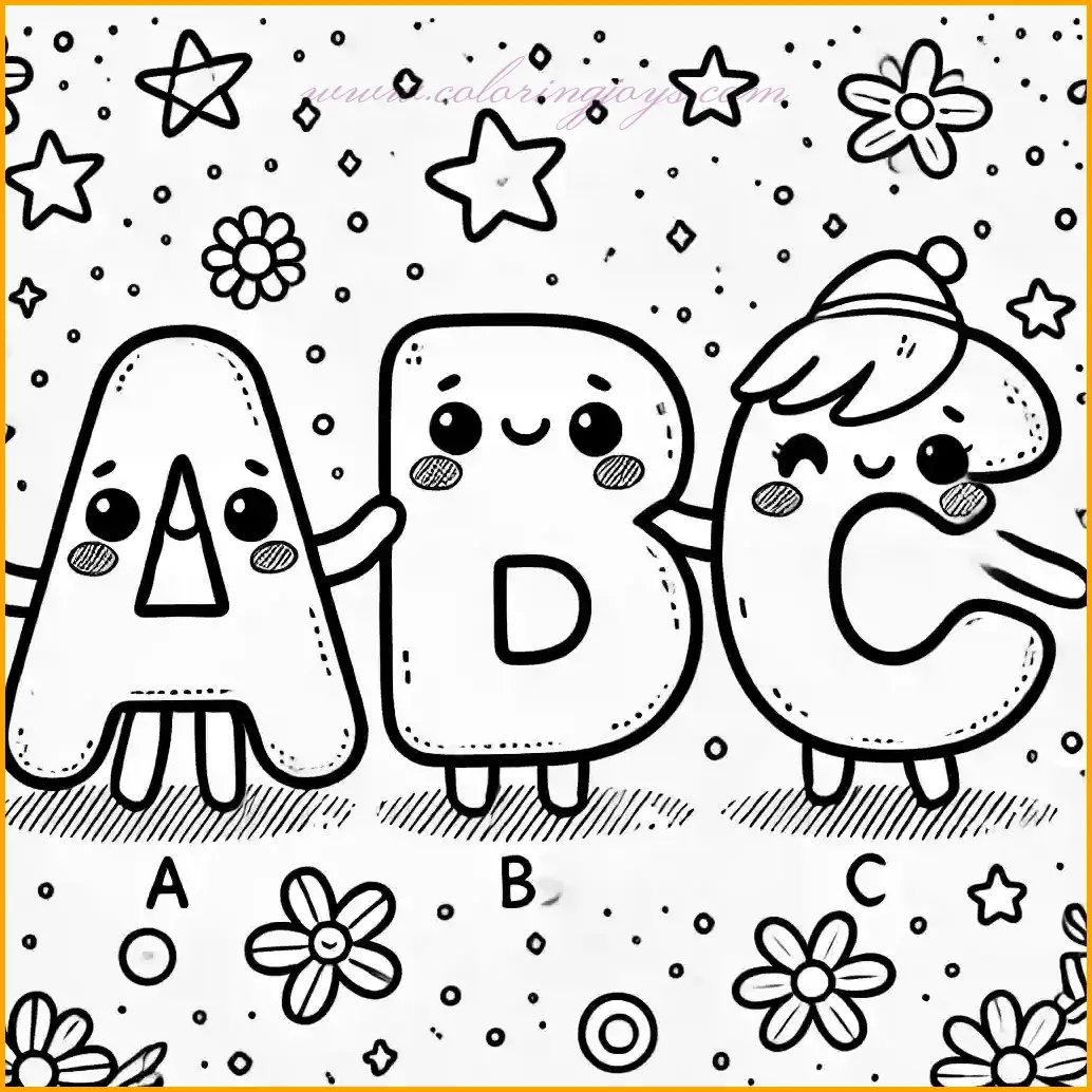 ABC Coloring Pages | Fun and Easy Alphabet Letter Coloring Pages for Kids