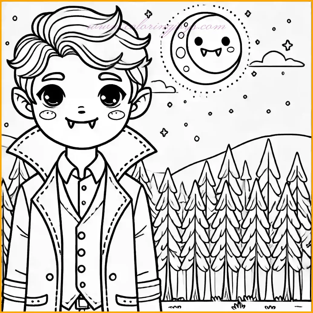 Vampire Coloring Pages for All Ages: Free Printable Designs for Halloween and Beyond