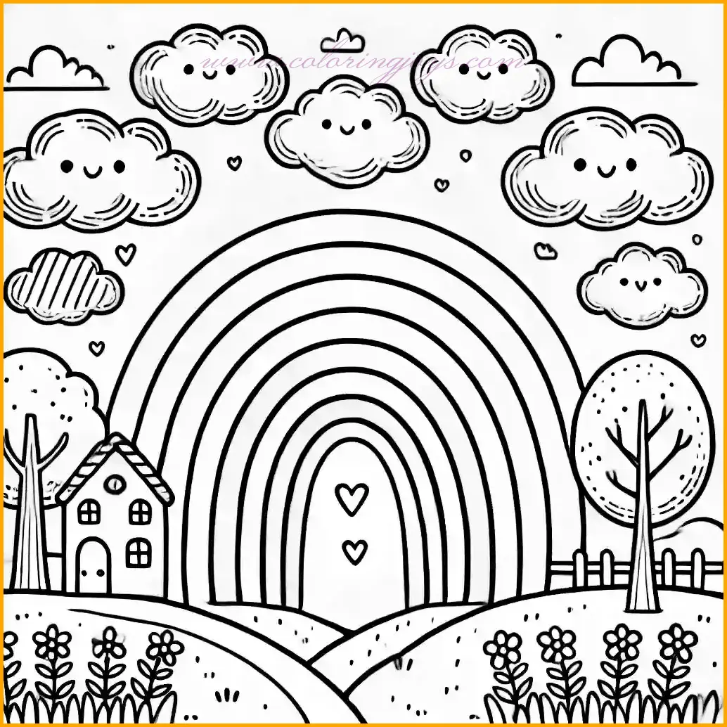 Beautiful Rainbow Coloring Pages for Kids and Adults to Explore Creativity