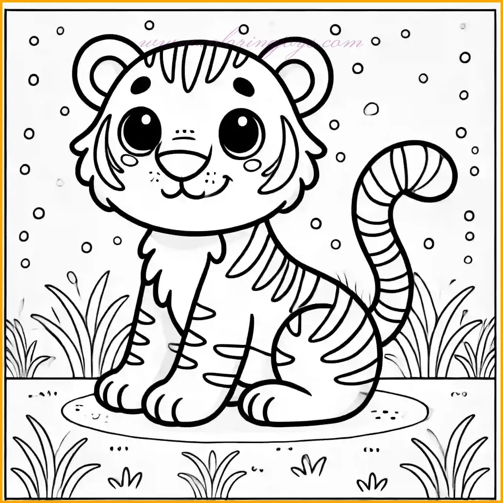 15+ Cute Tiger Coloring Pages for Kids – Fun & Easy Designs to Color!