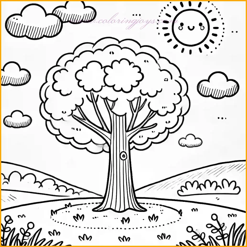 18+ Free Coloring Pages with Trees: Fun and Creative Designs for All Ages