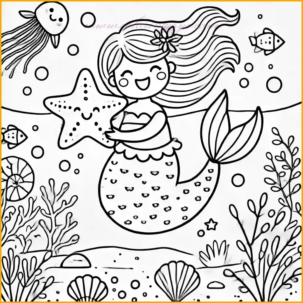 Mermaid Coloring Pages: Free Printable Sheets for Kids and Fantasy Lovers