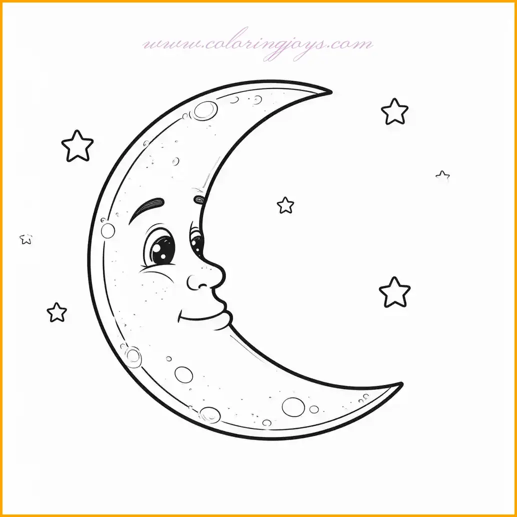 Printable Moon Coloring Pages – Perfect for Relaxation and Creativity